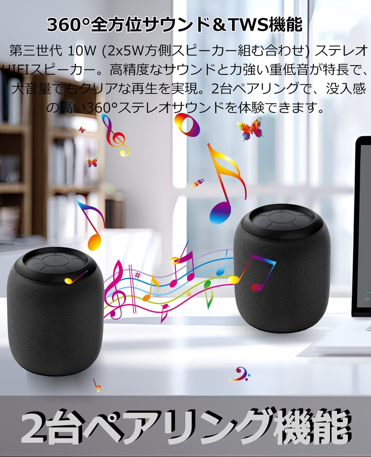Amazon.co.jp: Bluetoothスピーカー ワイヤレススピーカー 小型 HIFI